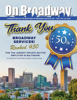 Broadway Services, Inc. | Summer 2019 ON BROADWAY Cover